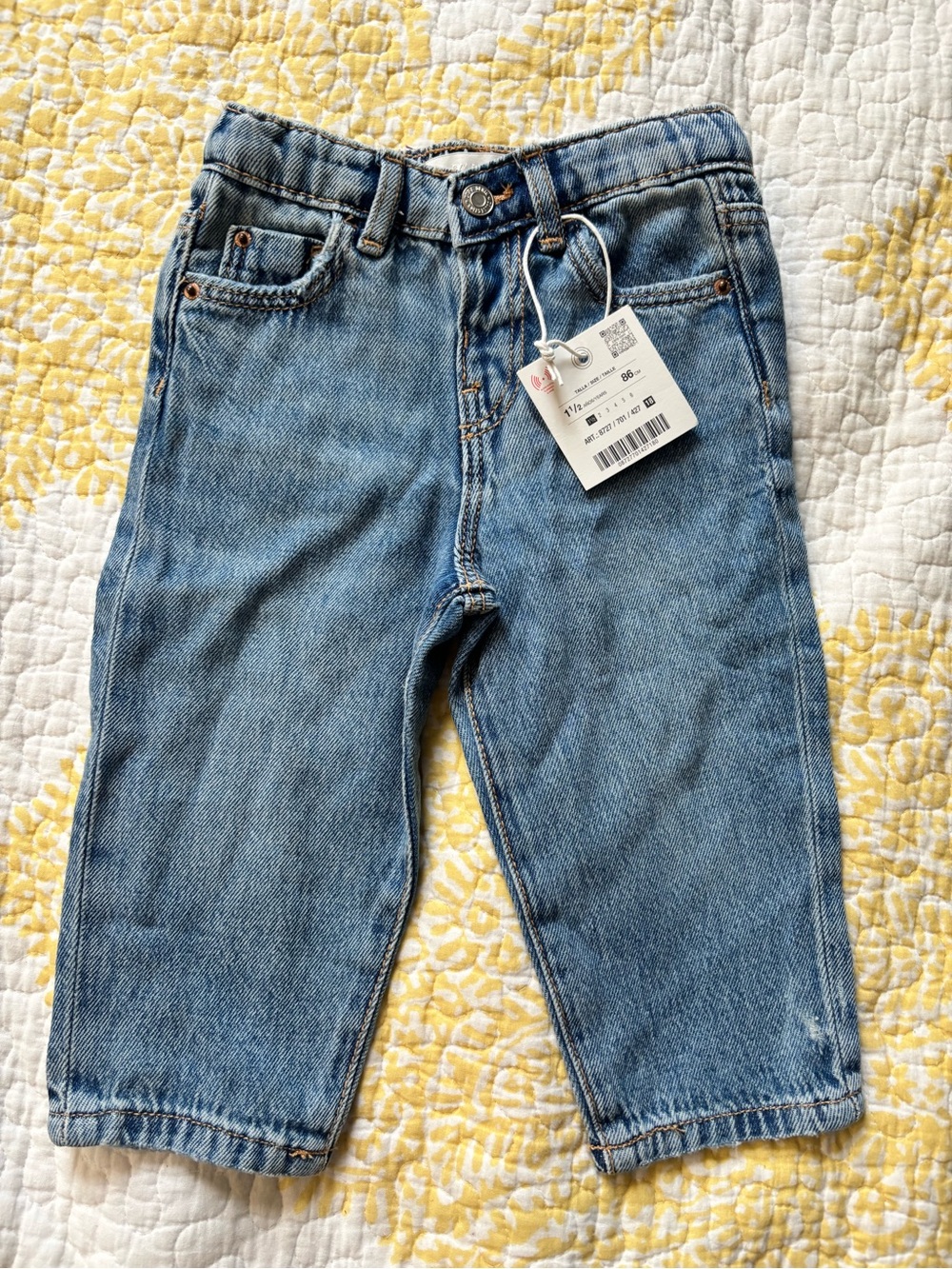 Zara new mom fit jeans 18 months